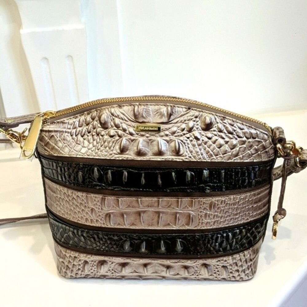 NWT Brahmin Mini Duxbury Chardonnay Seine Leather Crossbody Bag